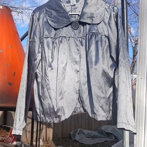 Steve Madden Shimmering Silver Blazer